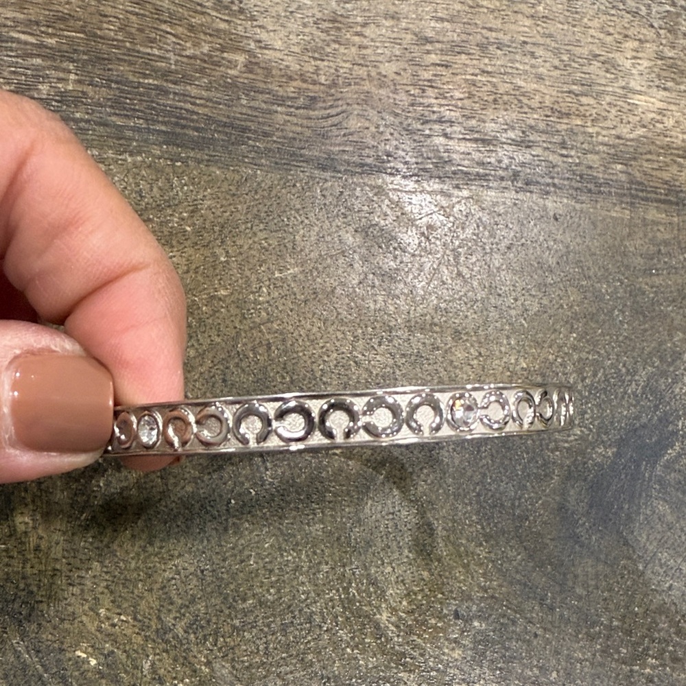 Coach Silver Circle Motif Bracelet
